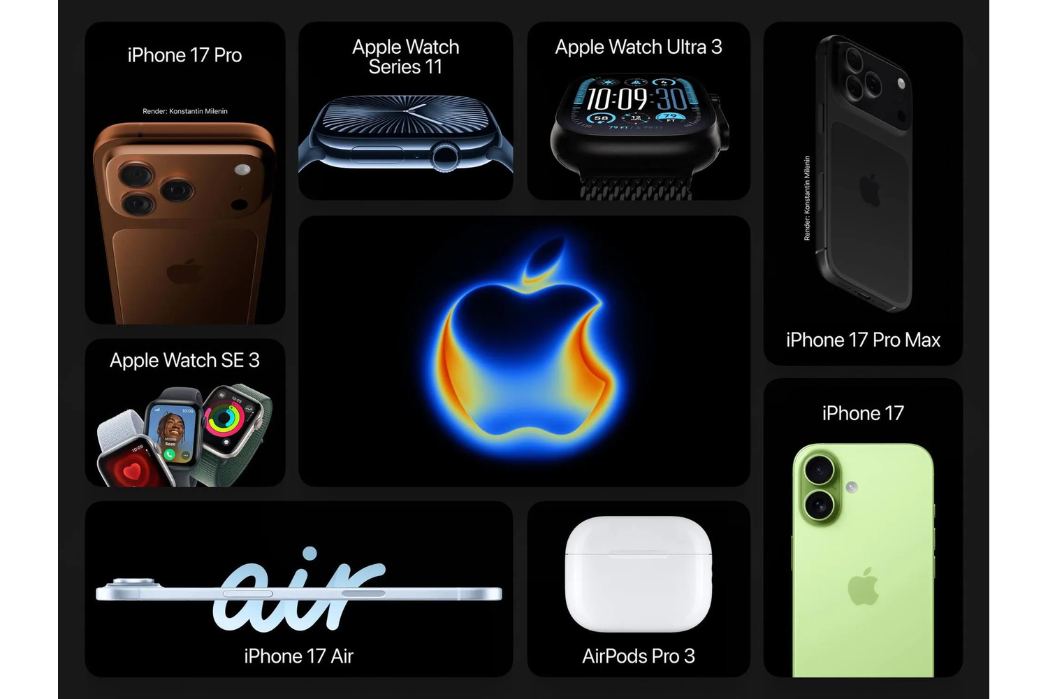 Apple представила iPhone 17, Watch Series 11 и AirPods Pro 3: Полный обзор инноваций 2025 года