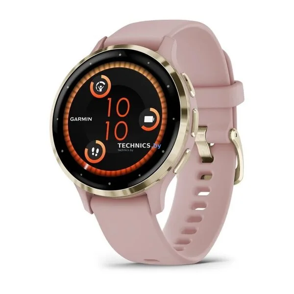 Умные часы Garmin Venu 3S (розовый, с силиконовым ремешком)