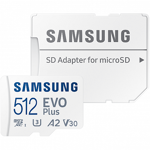 Карта памяти Samsung EVO Plus microSDXC 512GB + SD адаптер