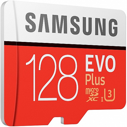Карта памяти Samsung EVO Plus microSDXC 128GB + SD адаптер