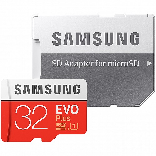 Карта памяти Samsung EVO Plus microSDXC 32GB + SD адаптер