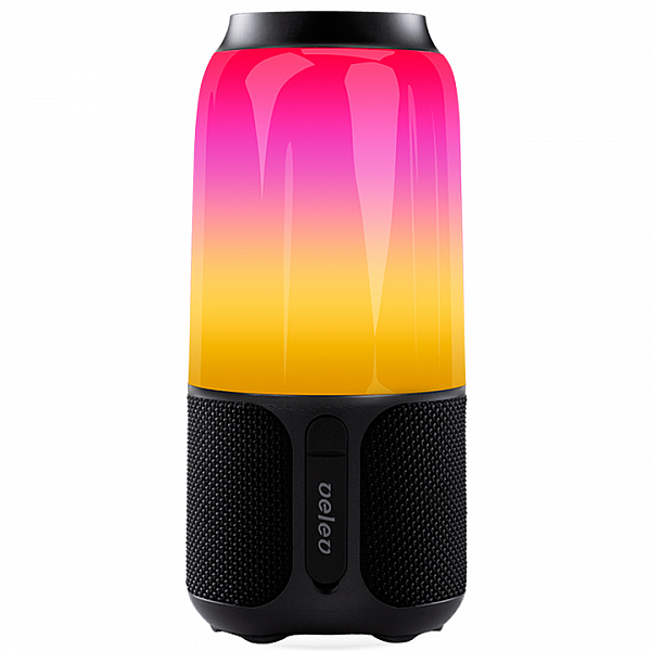 Портативная Bluetooth колонка Velev V03 Colorful Lighting Sound с подсветкой Black