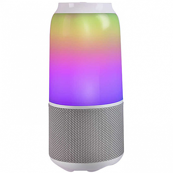 Портативная Bluetooth колонка Velev V03 Colorful Lighting Sound с подсветкой White