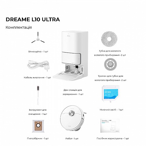 Робот-пылесос Xiaomi Dreame Bot L10 Ultra (RLS6LADC-6)