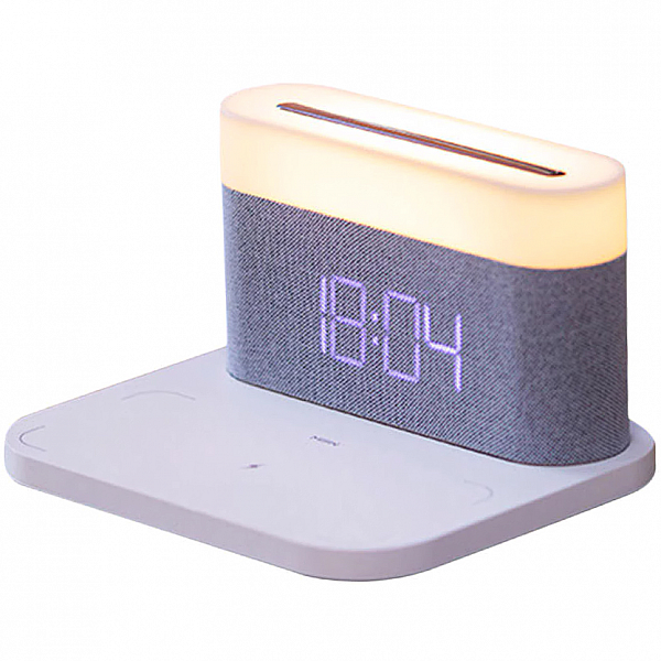 Ночник с беспроводной зарядкой и будильником Xiaomi VFZ (C-WCLL02) White