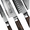 Набор ножей из дамасской стали Xiaomi Huo Hou Set of 5 Damascus Knife Sets (4 ножа + подставка) (HU0073)