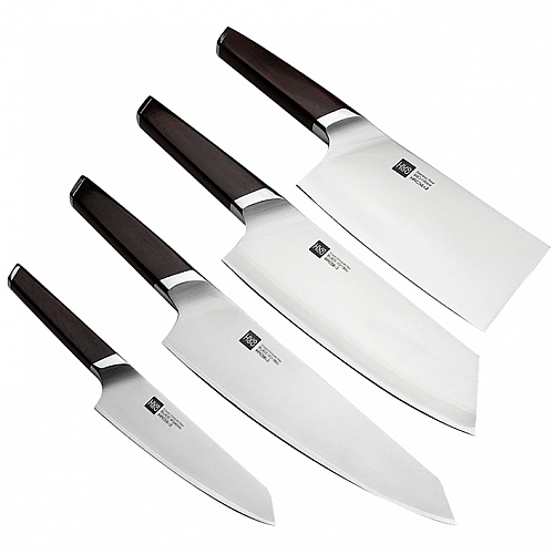Набор ножей Xiaomi Huo Hou Fire Waiting Steel Knife Set с подставкой (4 шт) HU0033