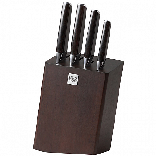 Набор ножей Xiaomi Huo Hou Fire Waiting Steel Knife Set с подставкой (4 шт) HU0033