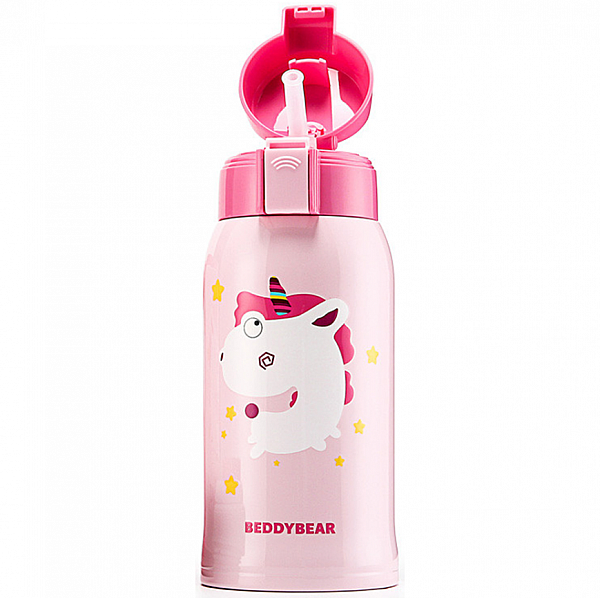 Детский термос Xiaomi Cup Bear 3D Retro Cute Pet 600 ml Pink Unicorn