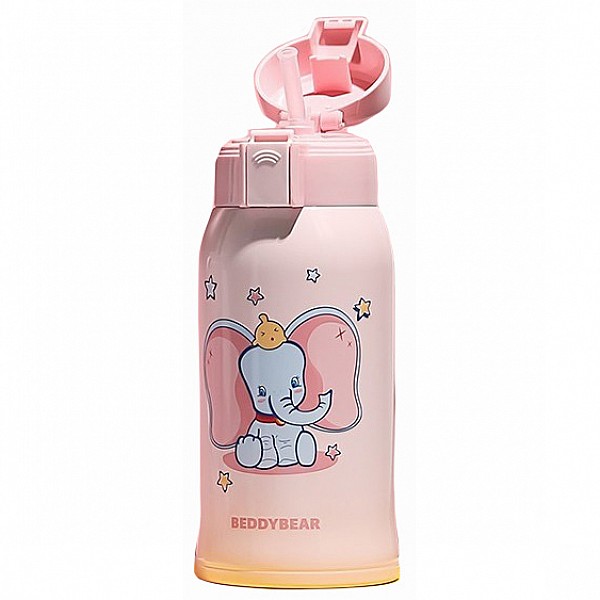 Детский термос Xiaomi Cup Bear 3D Retro Cute Pet 600 ml Pink Elephant