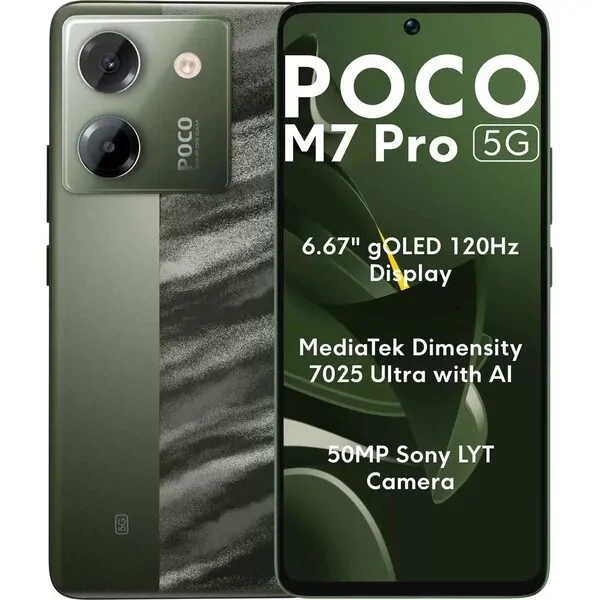 Смартфон POCO M7 Pro 5G 12GB/256GB международная версия (зеленый)