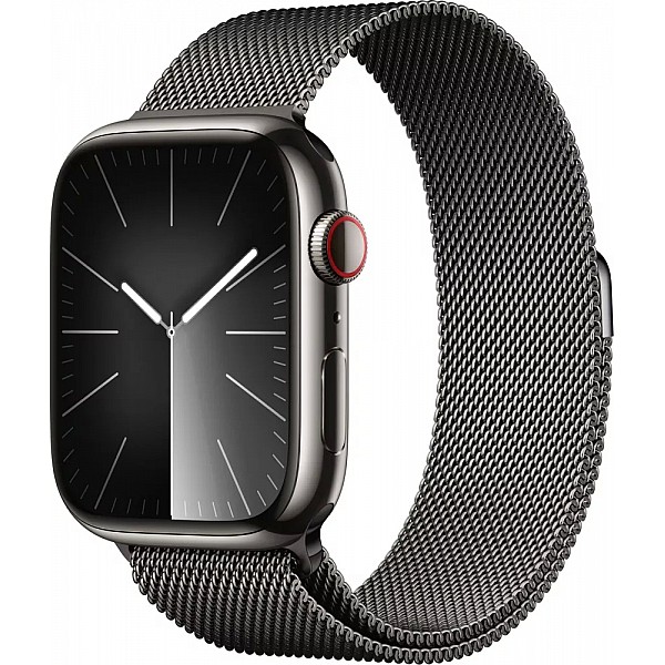 Умные часы Apple Watch Series 9 LTE 41 мм (корпус из нержавеющей графит/миланский графитовый)