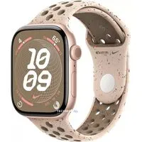 Умные часы Apple Watch Nike Series 10 46 мм (алюминиевый корпус, розовое золото/камень пустыни, спортивный силиконовый ремешок M/L)