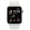 Умные часы Apple Watch SE 2 40 мм (алюминиевый корпус, серебристый/белый, спортивный силиконовый ремешок)