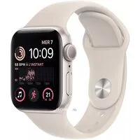 Умные часы Apple Watch SE 2 40 мм (алюминиевый корпус, звездный свет/звездный свет, спортивный силиконовый ремешок)
