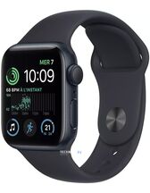 Умные часы Apple Watch SE 2 44 мм (алюминиевый корпус, полуночный/полуночный, спортивный силиконовый ремешок)