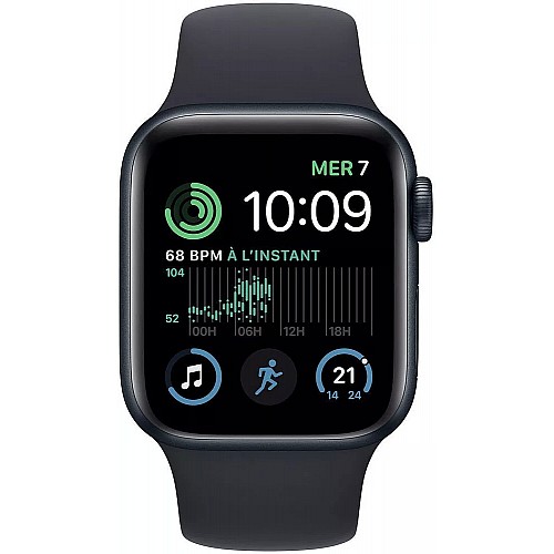 Умные часы Apple Watch SE 2 LTE 40 мм (алюминиевый корпус, темно-серый/темно-серый, силиконовый ремешок)