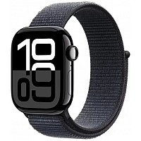 Умные часы Apple Watch Series 10 42 мм (алюминиевый корпус, черный/темно-серый, нейлоновый ремешок)