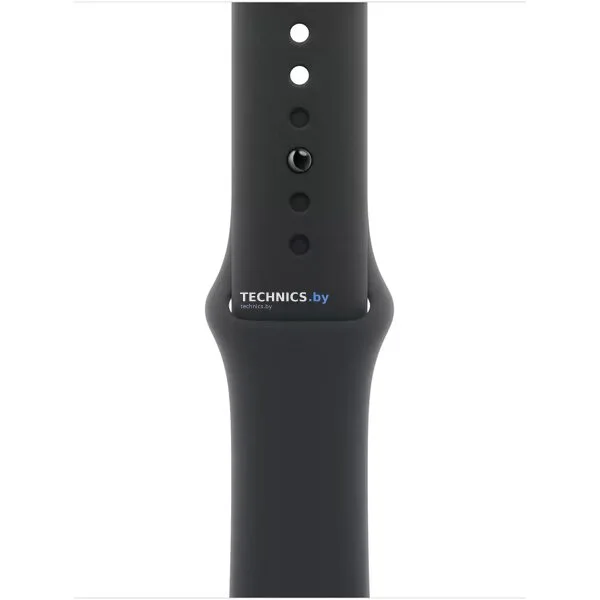 Умные часы Apple Watch Series 10 42 мм (алюминиевый корпус, серебристый/черный, спортивный силиконовый ремешок S/M)