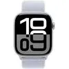 Умные часы Apple Watch Series 10 42 мм (алюминиевый корпус, серебристый/голубой, нейлоновый ремешок)