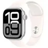 Умные часы Apple Watch Series 10 42 мм (алюминиевый корпус, серебристый/легкие румяна, спортивный силиконовый ремешок S/M)