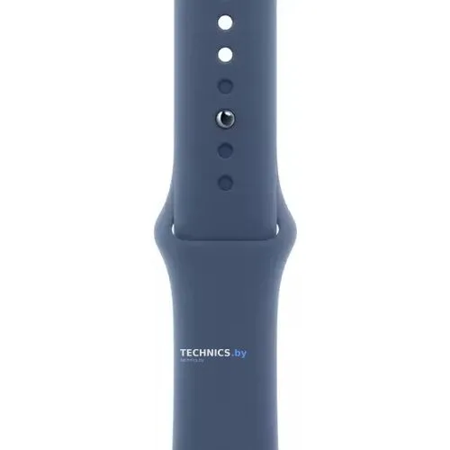 Умные часы Apple Watch Series 10 42 мм (алюминиевый корпус, серебристый/синий, спортивный силиконовый ремешок S/M)