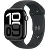 Умные часы Apple Watch Series 10 46 мм (алюминиевый корпус, черный/черный, спортивный силиконовый ремешок M/L)