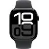 Умные часы Apple Watch Series 10 46 мм (алюминиевый корпус, черный/черный, спортивный силиконовый ремешок M/L)