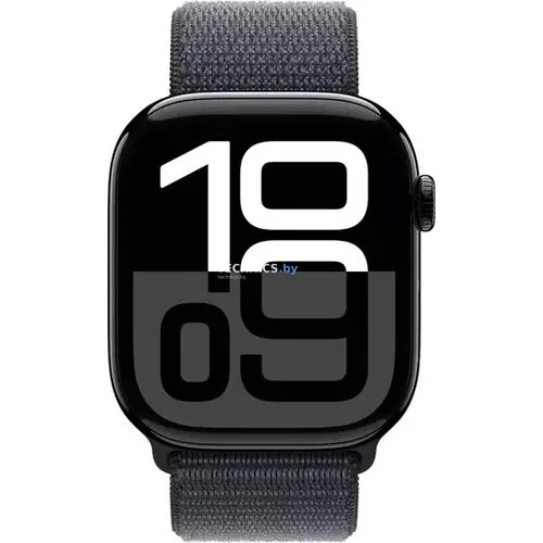 Умные часы Apple Watch Series 10 46 мм (алюминиевый корпус, черный/темно-серый, нейлоновый ремешок)