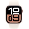 Умные часы Apple Watch Series 10 46 мм (алюминиевый корпус, розовое золото/звездный свет, спортивный силиконовый ремешок S/M)
