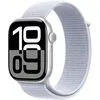 Умные часы Apple Watch Series 10 46 мм (алюминиевый корпус, серебристый/голубой, нейлоновый ремешок)