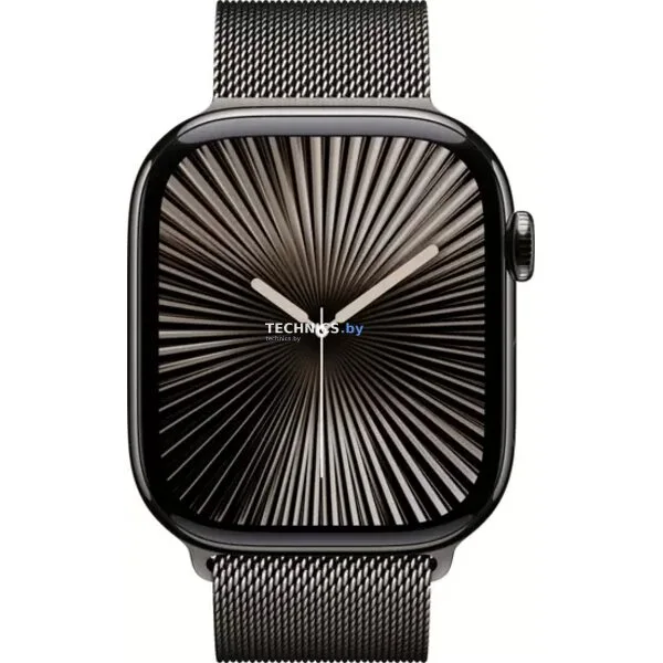Умные часы Apple Watch Series 10 LTE 42 мм (титановый корпус, черный/сланец, миланская петля)