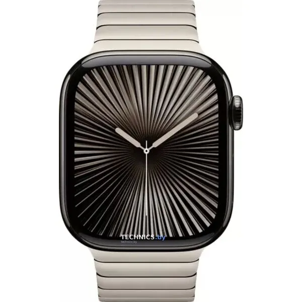 Умные часы Apple Watch Series 10 LTE 42 мм (титановый корпус, сланец/натуральный, стальной ремешок)