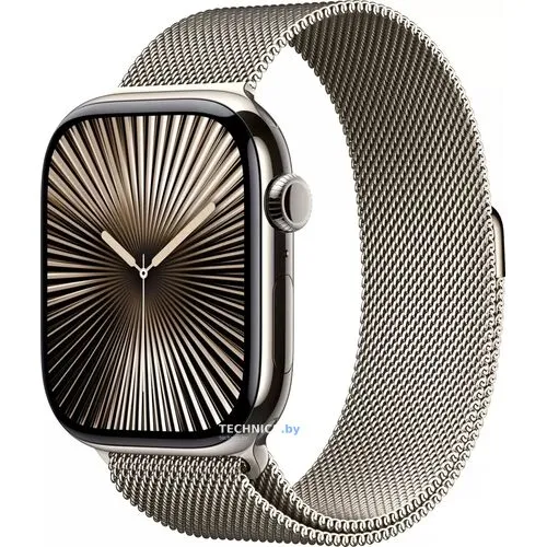 Умные часы Apple Watch Series 10 LTE 42 мм (титановый корпус, титановый/титановый, миланская петля)