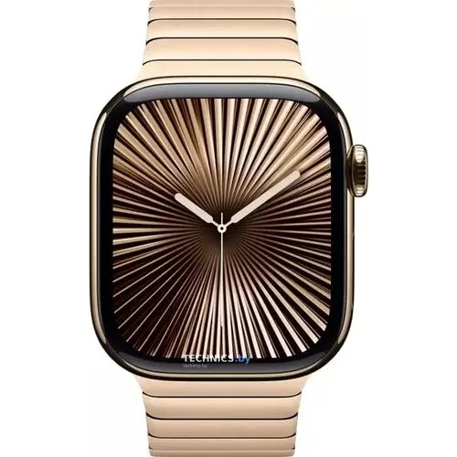 Умные часы Apple Watch Series 10 LTE 42 мм (титановый корпус, золотистый/золотистый, стальной ремешок)