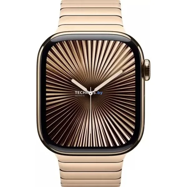 Умные часы Apple Watch Series 10 LTE 42 мм (титановый корпус, золотистый/золотистый, стальной ремешок)