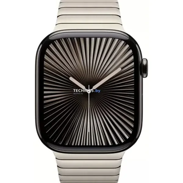 Умные часы Apple Watch Series 10 LTE 46 мм (титановый корпус, черный/натуральный, стальной ремешок)