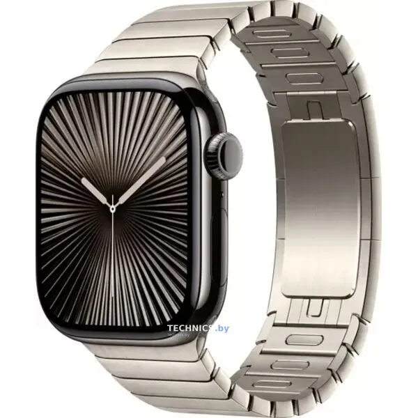 Умные часы Apple Watch Series 10 LTE 46 мм (титановый корпус, сланец/натуральный, стальной ремешок)