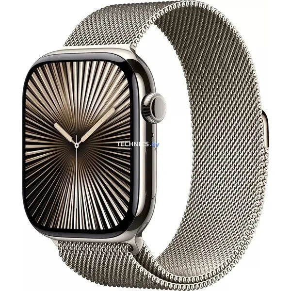 Умные часы Apple Watch Series 10 LTE 46 мм (титановый корпус, титановый/титановый, миланская петля)