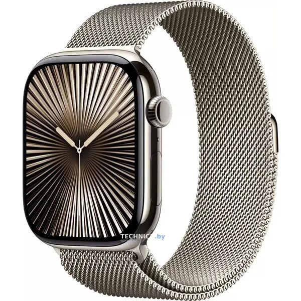 Умные часы Apple Watch Series 10 LTE 46 мм (титановый корпус, титановый/титановый, миланская петля M/L)