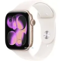 Умные часы Apple Watch Series 11 42 мм (алюминиевый корпус, розовое золото/легкие румяна, спортивный силиконовый ремешок M/L)