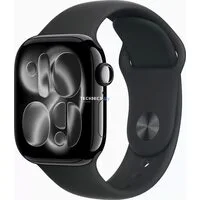 Умные часы Apple Watch Series 11 46 мм (алюминиевый корпус, черный/черный, спортивный силиконовый ремешок S/M)