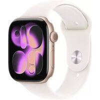 Умные часы Apple Watch Series 11 46 мм (алюминиевый корпус, розовое золото/легкие румяна, спортивный силиконовый ремешок M/L)
