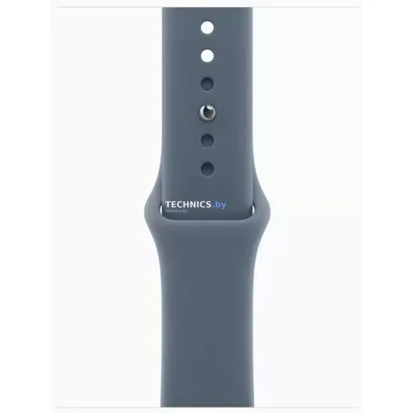 Умные часы Apple Watch Series 11 46 мм (алюминиевый корпус, серебристый/синий, спортивный силиконовый ремешок M/L)