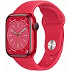 Умные часы Apple Watch Series 8 41 мм (алюминиевый корпус, красный/красный, спортивный силиконовый ремешок)