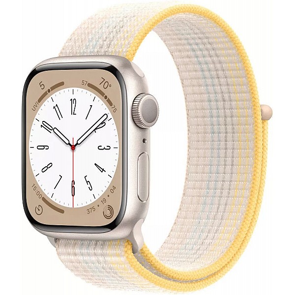 Умные часы Apple Watch Series 8 41 мм (алюминиевый корпус, звездный свет/звездный свет, нейлоновый ремешок)