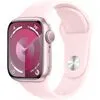Умные часы Apple Watch Series 9 45 мм (алюминиевый корпус, розовый/розовый, спортивный силиконовый ремешок M/L)
