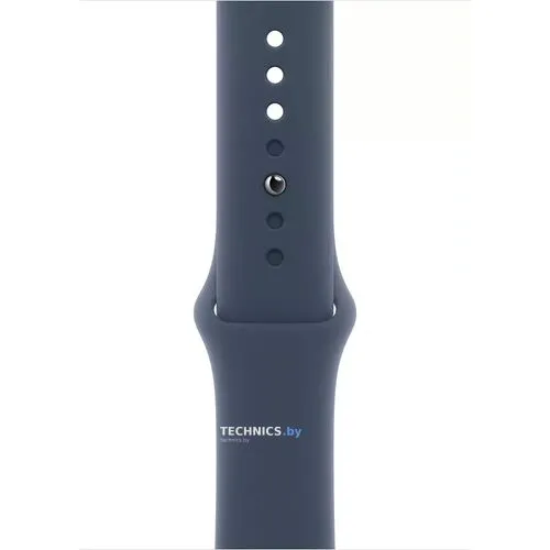 Умные часы Apple Watch Series 9 45 мм (алюминиевый корпус, серебристый/грозовой синий, спортивный силиконовый ремешок S/M)