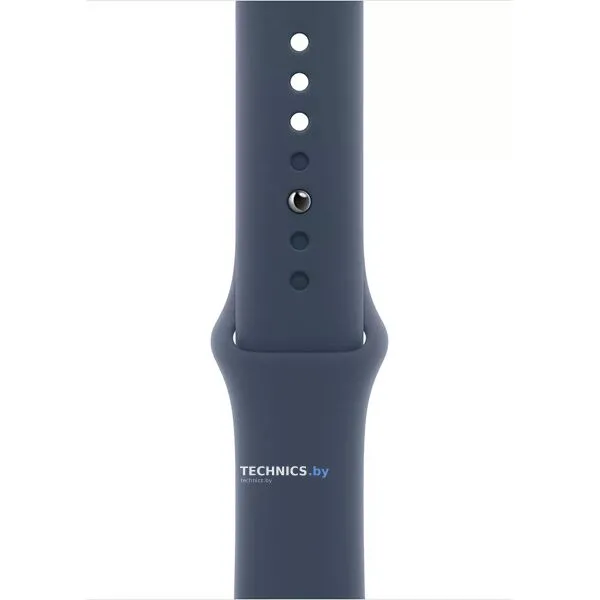 Умные часы Apple Watch Series 9 45 мм (алюминиевый корпус, серебристый/грозовой синий, спортивный силиконовый ремешок S/M)