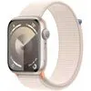 Умные часы Apple Watch Series 9 45 мм (алюминиевый корпус, звездный свет/звездный свет, нейлоновый ремешок)